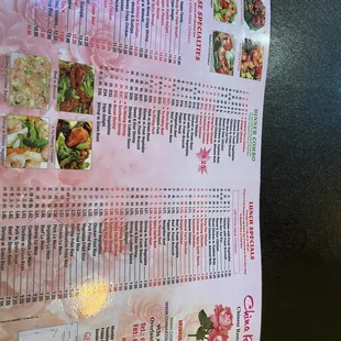 Takeout menu