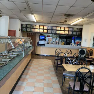 the dining area of a restaurant