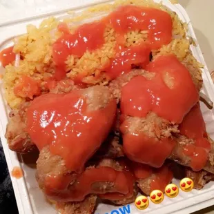 a container of food