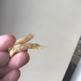 Dried chicken from the fried rice