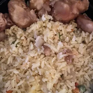 Vegetable Fried Rice &amp; Sweet &amp; Sour Chicken