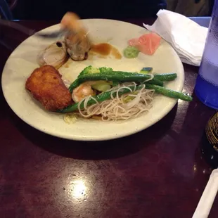 a plate of food on a table