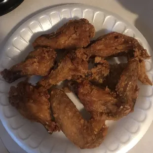 Chicken wings cut in half