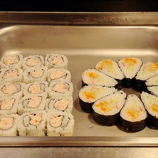 sashimi, sushi, sushi and sashimi, food