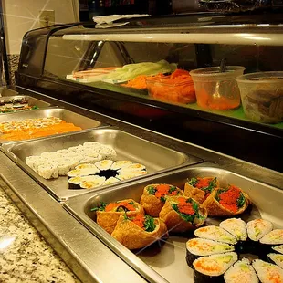 interior, sushi and sashimi