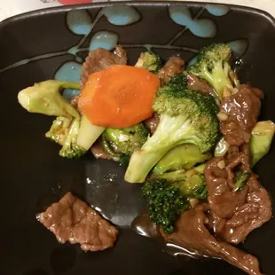 Broccoli beef is pretty delicious