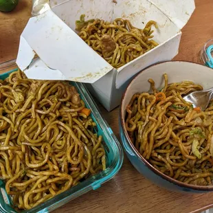 Seriously, this is enough Chicken Lo Mein for half of Durham County.