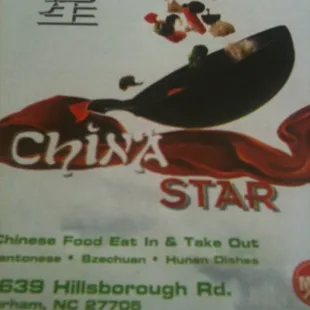 Huge menu