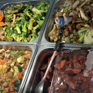 a variety of food items
