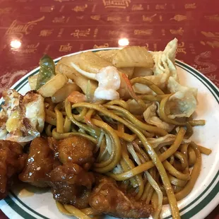 a plate of food on a table