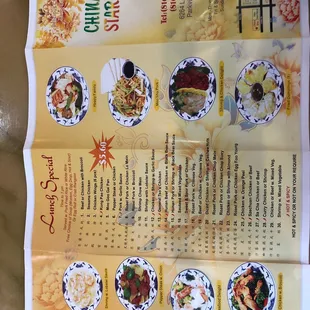 Lunch menu
