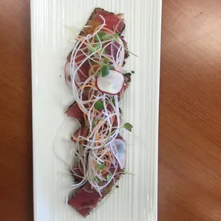 Tuna tataki very flavorful.