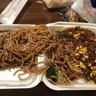 Crunchy grossness with a side of egg and bottle of soy sauce.
