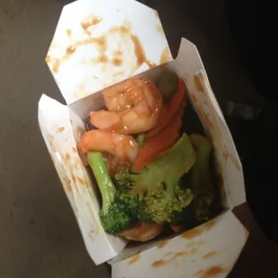 This is the shrimp &amp; broccoli . VERY big shrimp ,very tasty