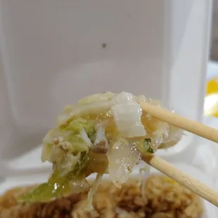 Glutinous mass. As pictured, this hard lump is about 2/3 of the original size. I could not get it to break apart.