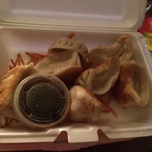 Fried dumplings. Their sauce isn't my favorite but dumplings are very tasty