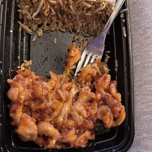 a meal in a plastic container