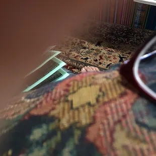 a close up of a pair of glasses