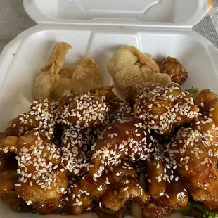Sesame chicken dinner special