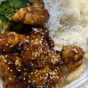 Sesame chicken dinner special
