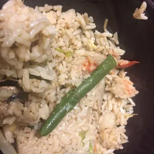 There was more pork in the box but I was so disgusted I threw everything away. DIRTY!! Vegetable Fried Rice