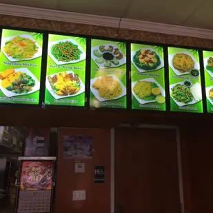the menus of a chinese restaurant