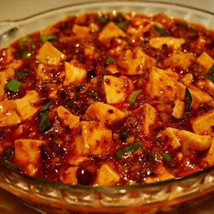 a dish of tofu