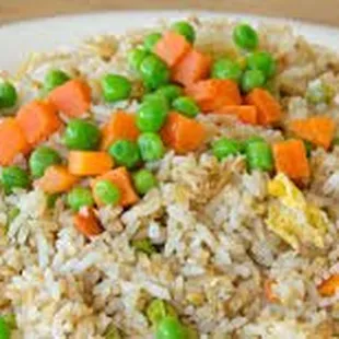 a plate of rice and vegetables