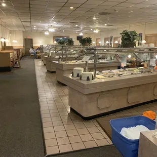 the buffet area