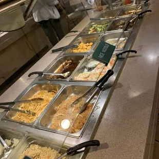 a variety of food items