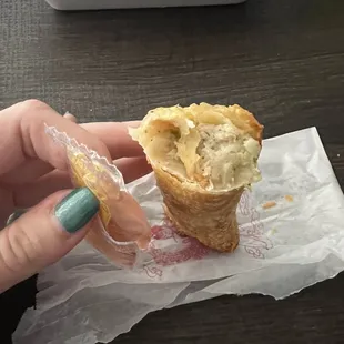 Ended up in the trash, not a good egg roll.