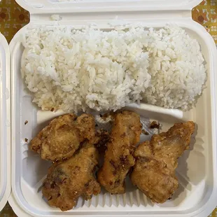 Fried Hot Garlic Chicken Wings