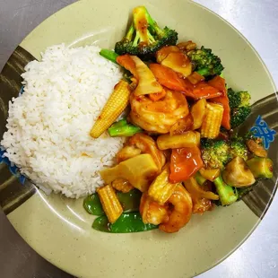 L27. Shrimp With Mixed Vegetable Lunch