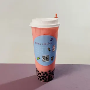 Strawberry milk tea