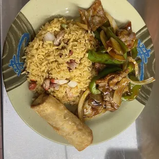 a plate of food on a table