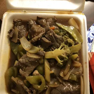 Beef in garlic sauce