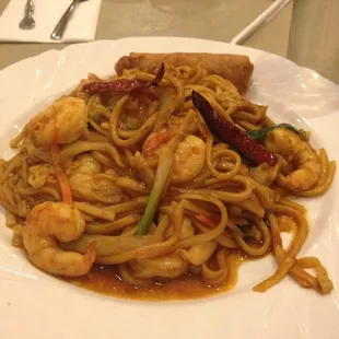 Extra spicy shrimp lo mein
