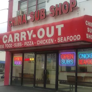 the front of the restaurant