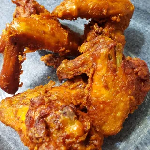 fried chicken wings on a plate