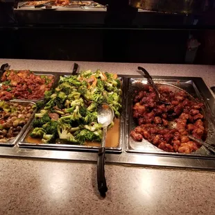 a variety of food items