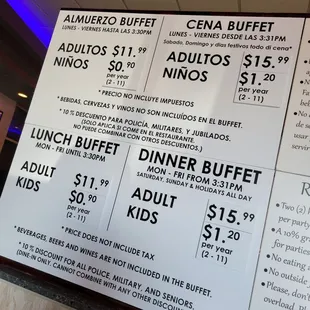 Price list