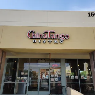 the front of the restaurant