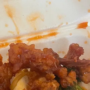 Mouse-shaped &quot;orange chicken&quot;