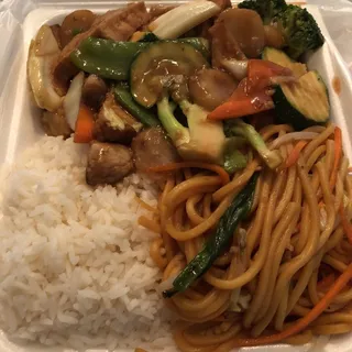 Fried Tofu and Vegetable Tray