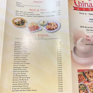 Lunch special untill 4 pm.