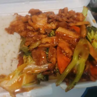 Garlic chicken lunch special