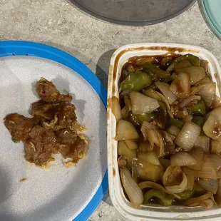 Wao that why I ask no pepper or onion that&apos;s all the meat