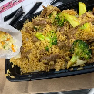 Beef &amp; C5. Beef Broccoli Combo Platter