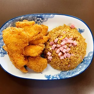 Limited Lunch chicken tender with fried rice ($4.99)