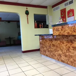 the front desk of a chinese restaurant